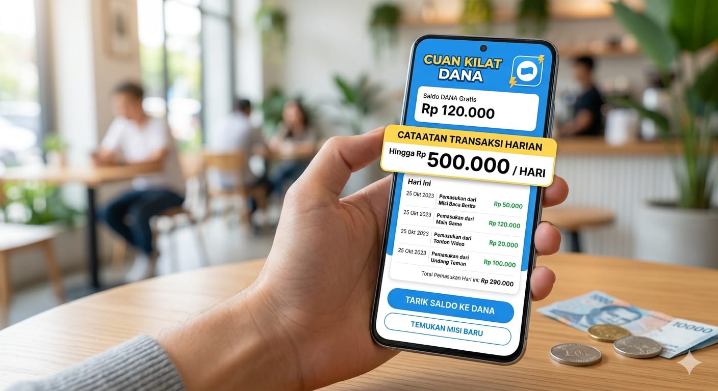 Catat Transaksi Hingga Rp500.000 Per Hari, Aplikasi Penghasil Saldo Gratis 2026