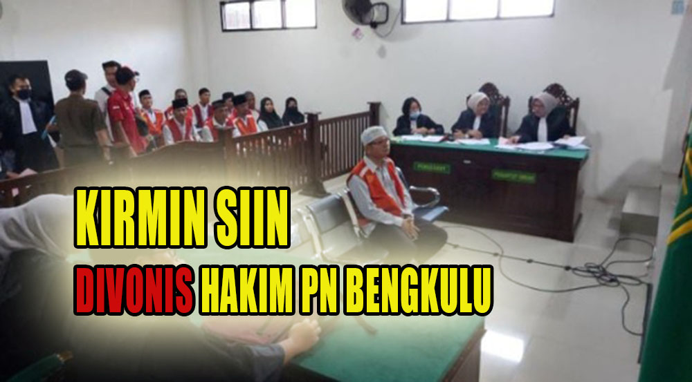 Mantan Bandar Narkoba Besar Bengkulu, Kirmin Siin Divonis 5 Tahun 6 Bulan dan Denda Rp1 Miliar