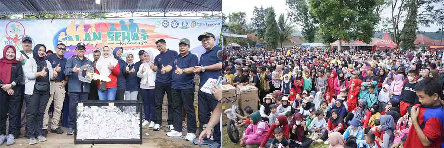 Ribuan Peserta Jalan Sehat HUT Kabupaten Kepahiang Padati Lapangan Segitiga Perkantoran