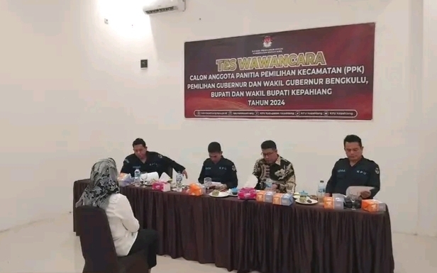 Menyisakan 3 Kecamatan, Hari Ini KPU Kepahiang Gagas Tuntas Seleksi Wawancara Calon Anggota PPK