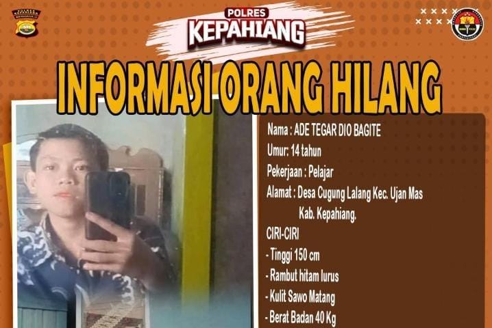 3 Hari Tak Pulang, Remaja Kepahiang Dilaporkan Hilang