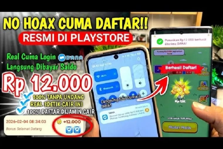 Baru Rilis Aplikasi Penghasil Uang Tercepat 2026, WD ke DANA Langsung Cair!