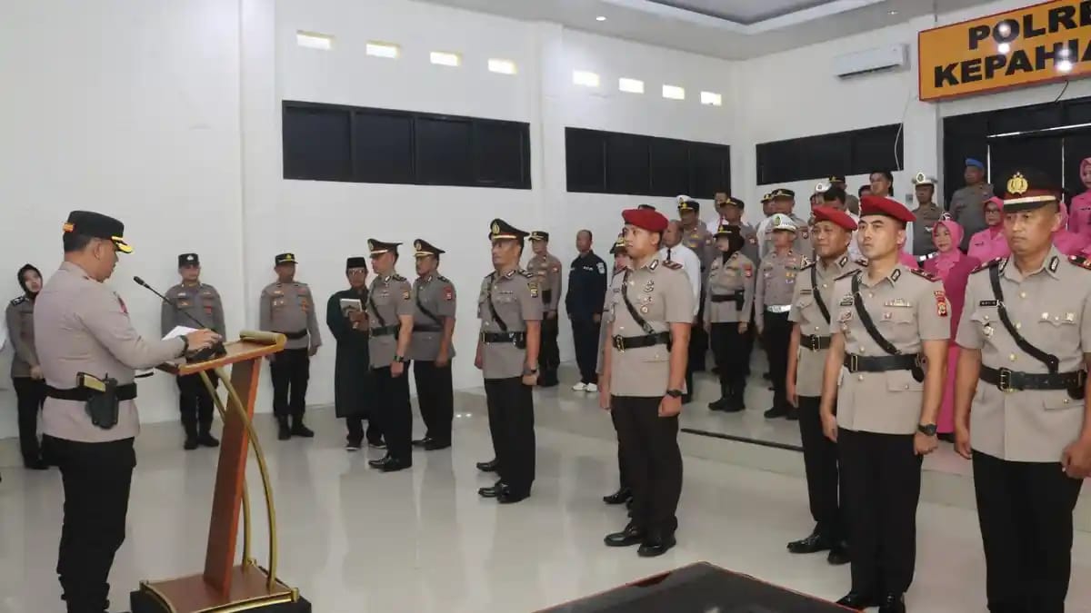 Sertijab, Sederet Perwira Jajaran Polres Kepahiang Resmi Berganti