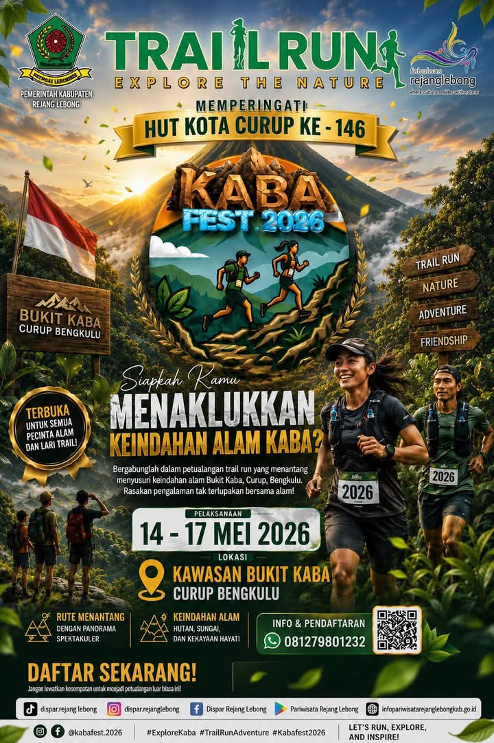 Sambut HUT Curup ke-146, Trail Run Siap Digelar di Bukit Kaba 