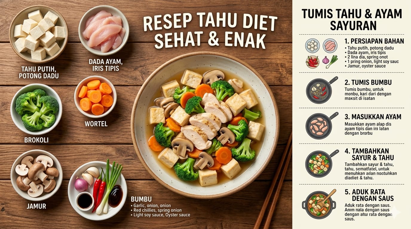 Enak, Sehat dan Bebas Minyak, Ini Resep Tahu untuk Diet