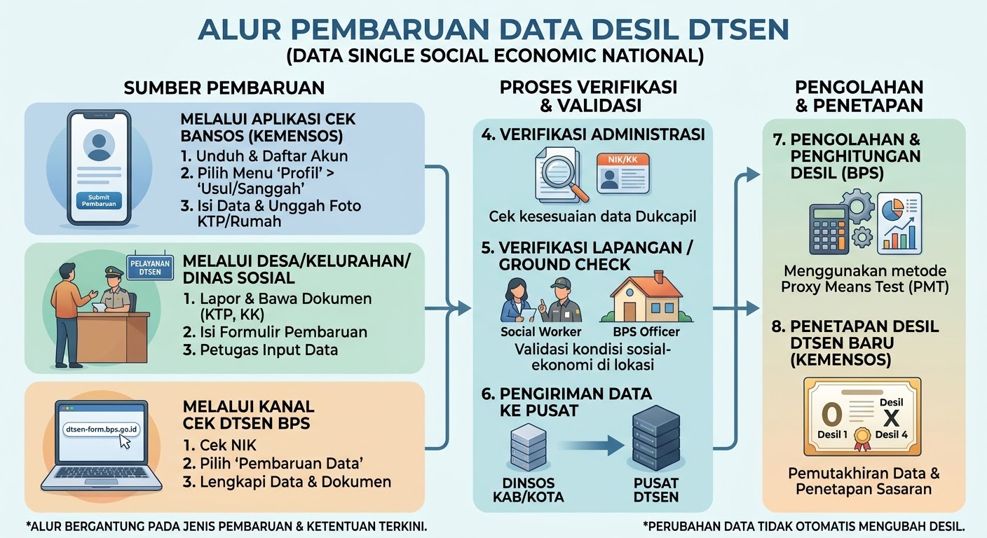 Jika Data Desil Tak Sesuai, Begini Cara Mengajukan Pembaruan Data!