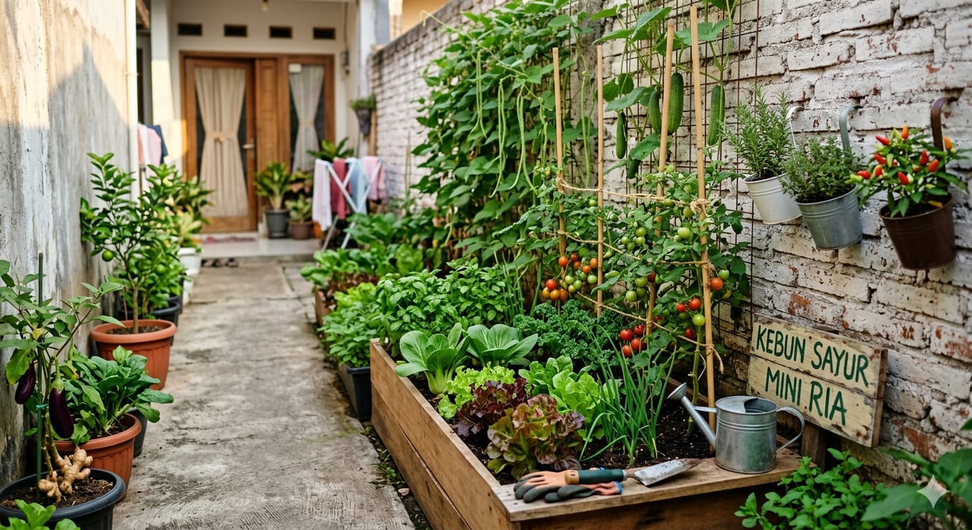 Praktis di Halaman yang Sempit, Ini Cara Praktis Buat Kebun Sayur Mini