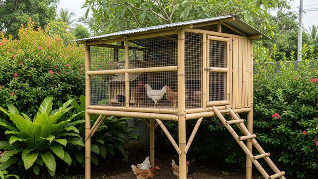 3 Model Kandang Ayam Rangka dari Bambu yang Unik, Estetik dan Fungsional untuk Halaman Rumah