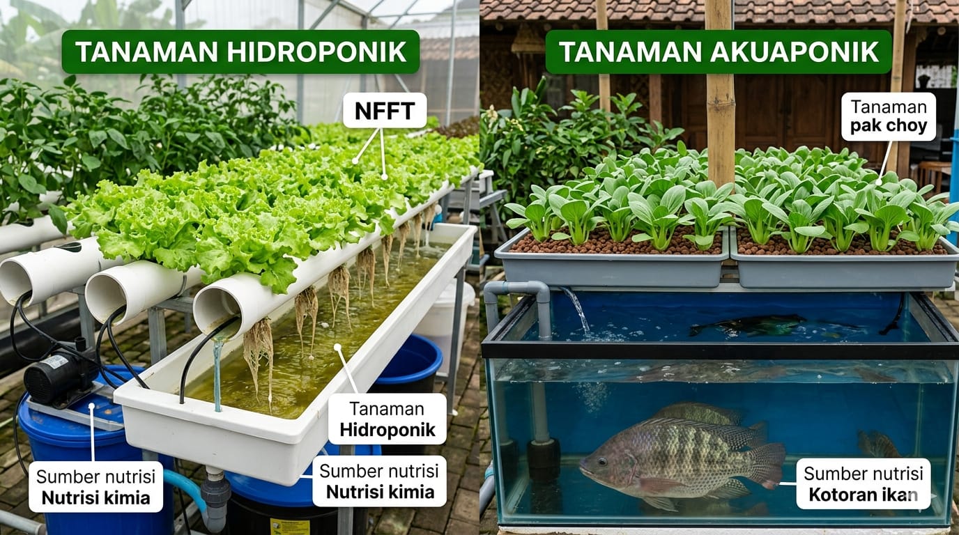 Mana yang Efisien untuk Lahan Sempit, Hidroponik vs Aquaponik?