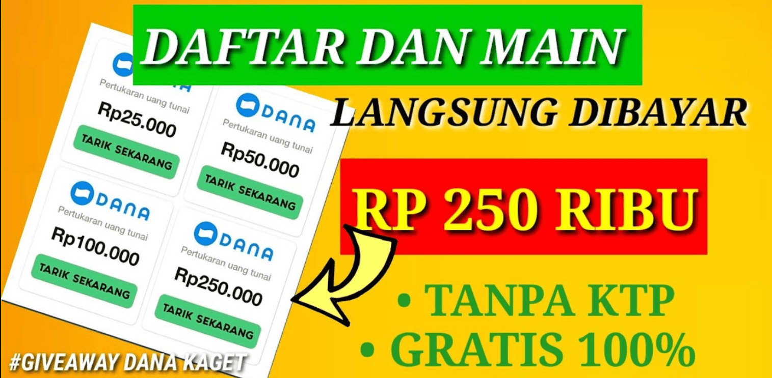 Passive Income Modal Hp dan Internet, Ini Cara Dapat Saldo DANA Gratis Hingga Rp 250.000