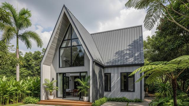 Modern dan Fungsional, 3 Desain Rumah Minimalis di Desa Atap Miring yang Estetik