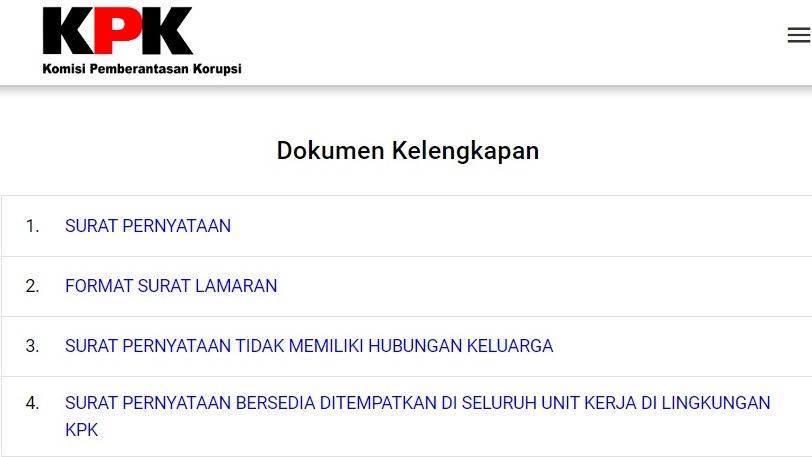 Surat Pernyataan Persyaratan CPNS KPK 2023, Ada 10 Poin Penting yang Wajib Dikuasai Calon Peserta