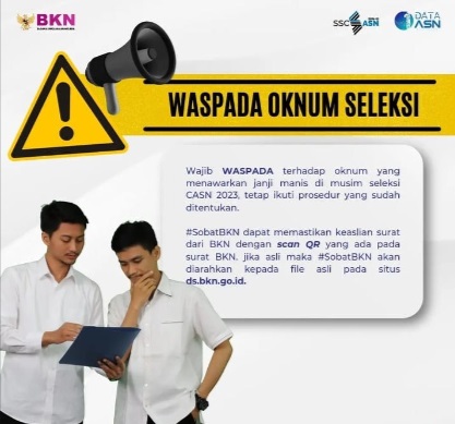 WASPADA! BKN Sudah Ingatkan Peserta Seleksi CPNS 2023 Terhadap Janji Palsu Oknum Calo PNS