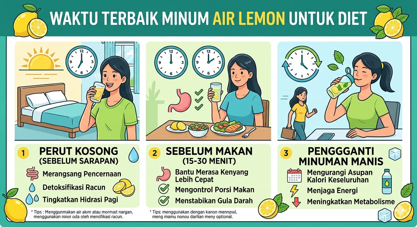 Untuk Diet, Kapan Waktu yang Tepat Minum Air Lemon?