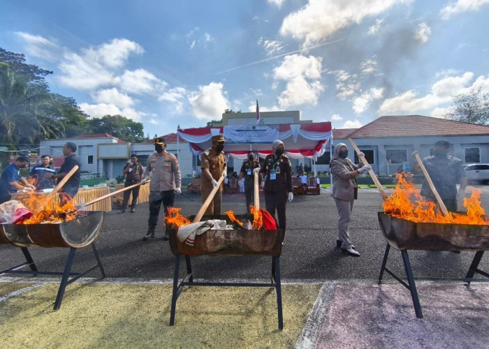 Sudah Inkrah, Barang Bukti 45 Perkara Akhirnya Dimusnahkan Kejari Kepahiang