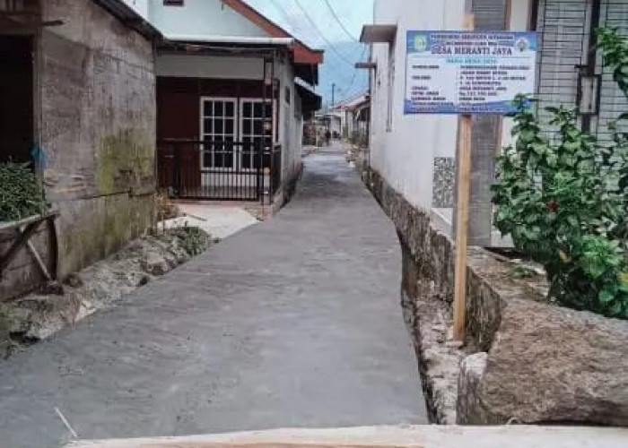 Realisasi DD TA 2026 Desa Meranti Jaya Rehab Jalan Rabat Beton