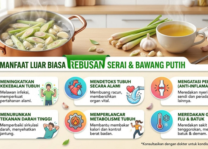 Sehat Alami, Ini Manfaat Rebusan Serai dan Bawang Putih!