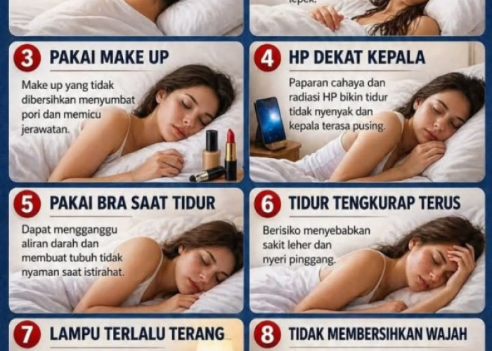 8 Kebiasaan Tidur yang Diam-diam Merusak Kesehatan, Wanita Wajib Waspada