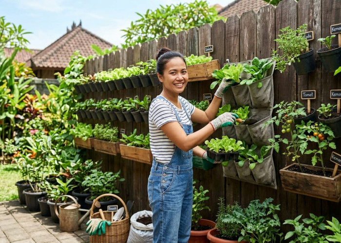 Terlihat Estetik dan Lebih Produktif, Ini Tips Menata Kebun sayur Vertikal di Pagar!