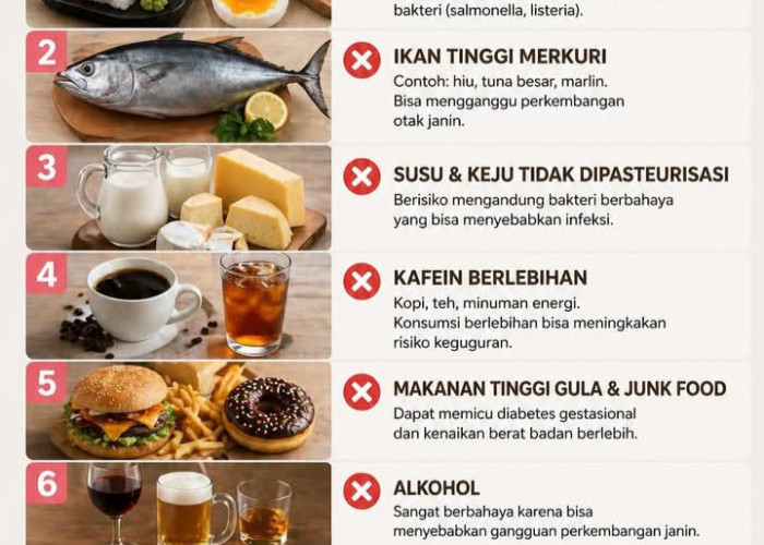 Wajib Tahu! Ini Makanan yang Sebaiknya Dihindari Ibu Hamil