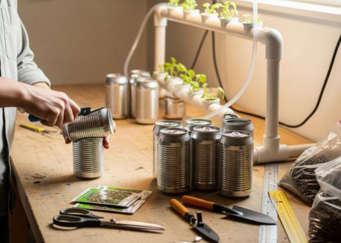 Estetik dan Ramah Lingkungan, Begini Cara Memanfaatkan Kaleng Bekas untuk Hidroponik Rumahan