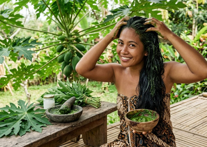 Rambut Kuat dan Lebat, Manfaatkan Daun Pepaya