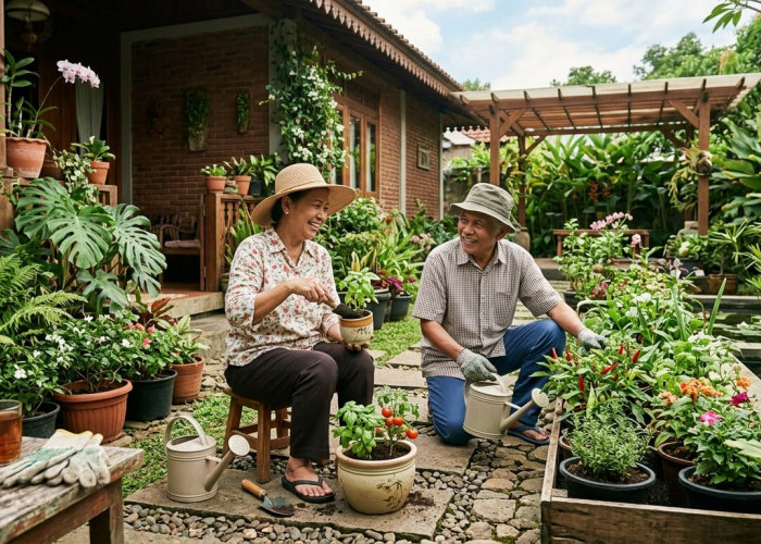 Tanpa Harus Jongkok atau Capek, Ini Cara Berkebun Santai di Rumah untuk Orang Tua