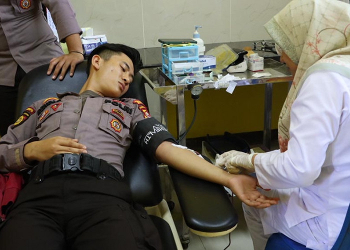 HUT Humas Polri ke-72, 16 Kantong Darah Dipersembahkan Polres Kepahiang Untuk Masyarakat