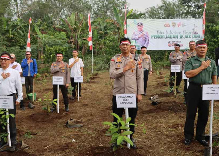 Ditarget 1.000 Batang, Pemkab dan Polres Kepahiang Sinergi Laksanakan Program Penanaman Pohon Serentak