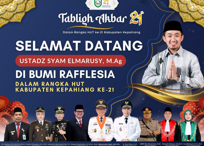 Full Ilmu dan Penuh Berkah, Saksikan Tabligh Akbar Pemkab Kepahiang Bersama Ust Syam Elmarusy