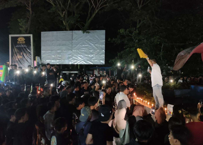 1000 Lilin Menyala, Ini Sederet Tuntutan Massa Aksi Solidaritas di Kepahiang!