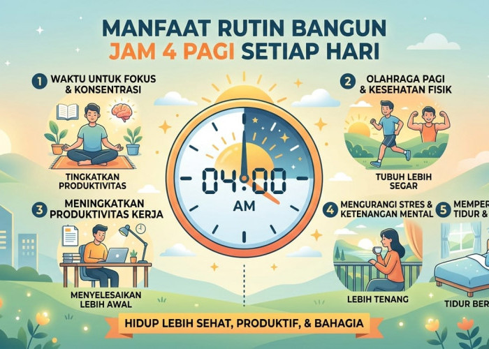 5 Manfaat Rutin Bangun Jam 4 Pagi Setiap Hari
