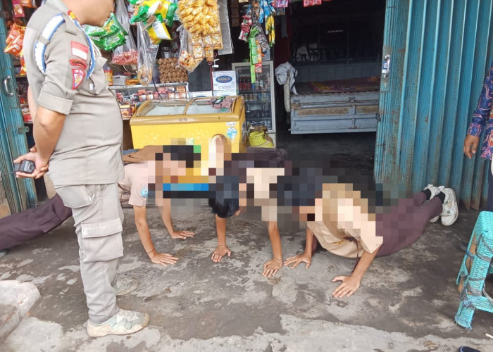 Asyik Nongkrong, Pelajar di Kepahiang Terjaring Razia Satpol PP