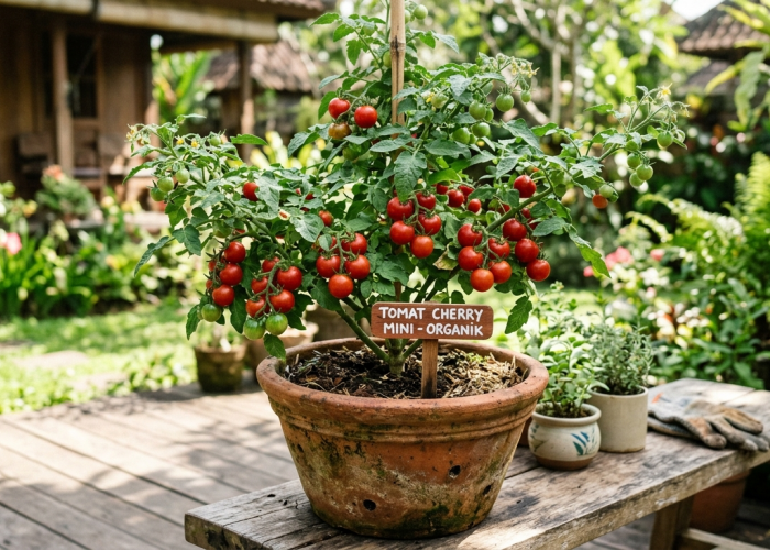 Manfaatkan Halaman Rumah Minimalis, Ini 3 Tips Menanam Tomat Cherry Mini di Pot