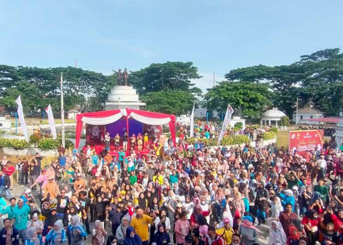 Jalan Santai Senam Bersama, KPU dan Pemkab Kepahiang Ajak Masyarakat Gunakan Hak Pilih Tingkatkan Partisipasi
