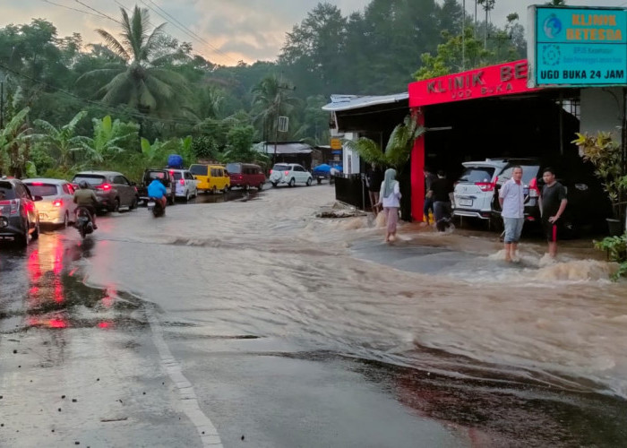 Antrean Masih Mengular, Puluhan Kendaraan Mendadak Mogok Akibat Terjebak Banjir