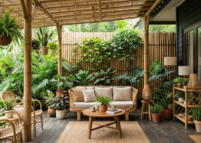 Solusi Hunian Asri dan Estetis, Ini Ide Teras Hijau dengan Bambu