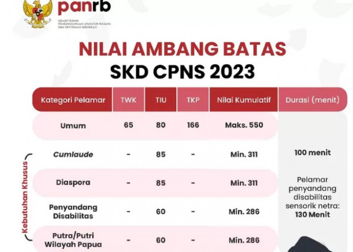 Berapa Nilai SKD Yang Harus Tercapai Agar Lulus CPNS 2023? Simak Penjelasannya Disini!