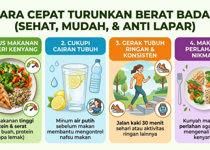Cara Cepat Nurunin Berat Badan Anti Lapar, Sehat dan Mudah