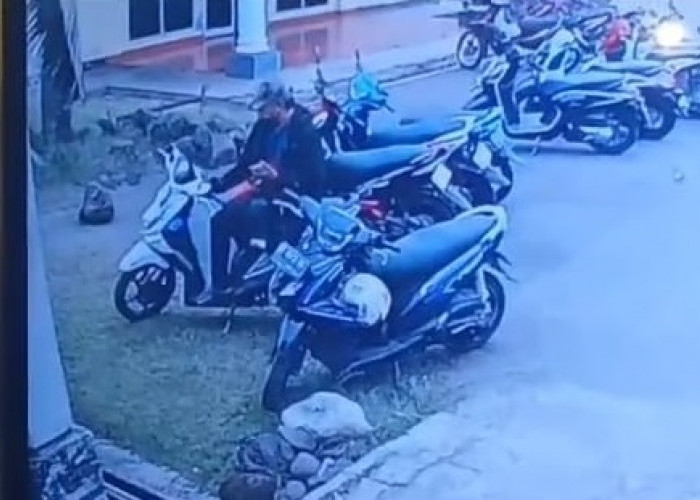 Motor Cleaning Service RSUD Kepahiang Raib Diembat Pelaku Curanmor, Wajahnya Terekam CCTv! 
