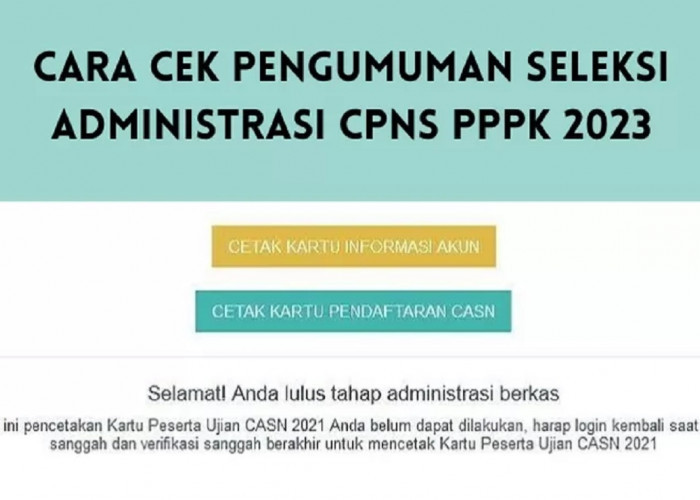 Cara Mengecek Pengumuman Hasil Seleksi Administrasi CPNS dan PPPK 2023, Apakah Kamu Lulus?