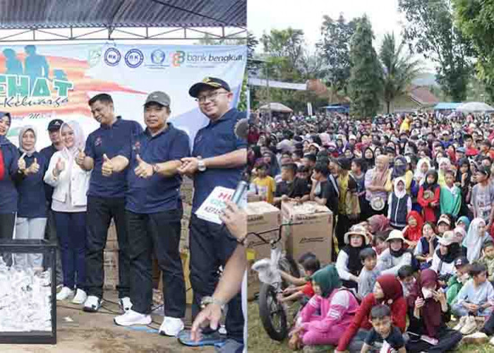 Ribuan Peserta Jalan Sehat HUT Kabupaten Kepahiang Padati Lapangan Segitiga Perkantoran