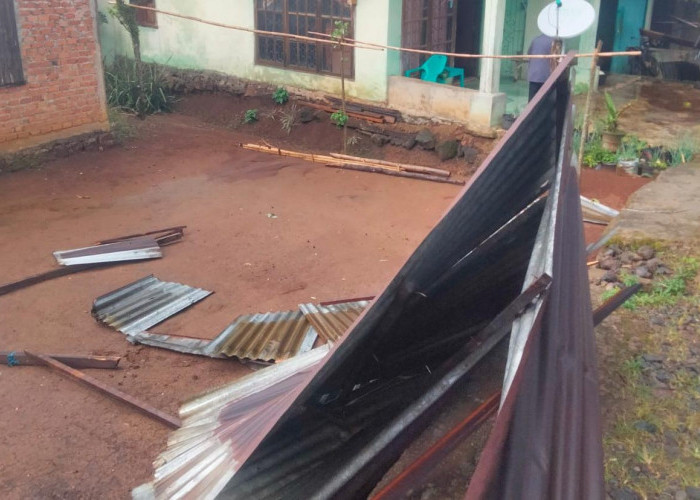 Puting Beliung Terjang Sosokan Taba, 28 Rumah Warga Rusak Diterjang Angin Kencang 