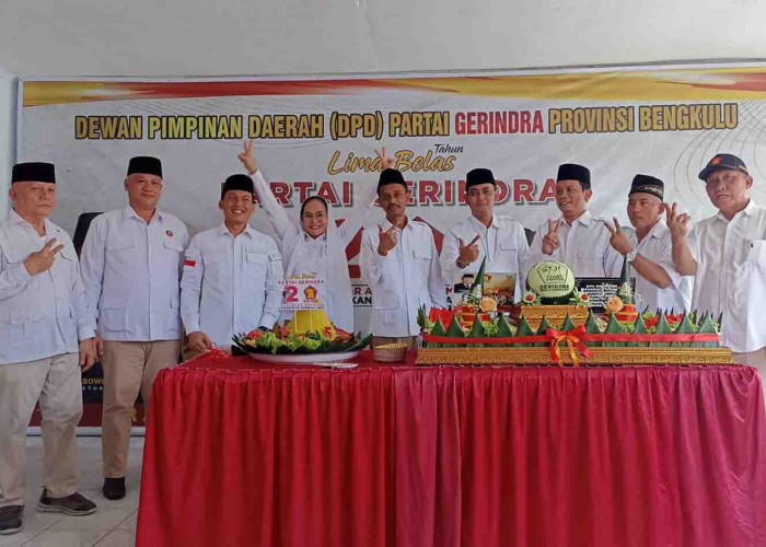 HUT ke-15, DPD Partai Gerindra Bengkulu Targetkan Kemenangan 
