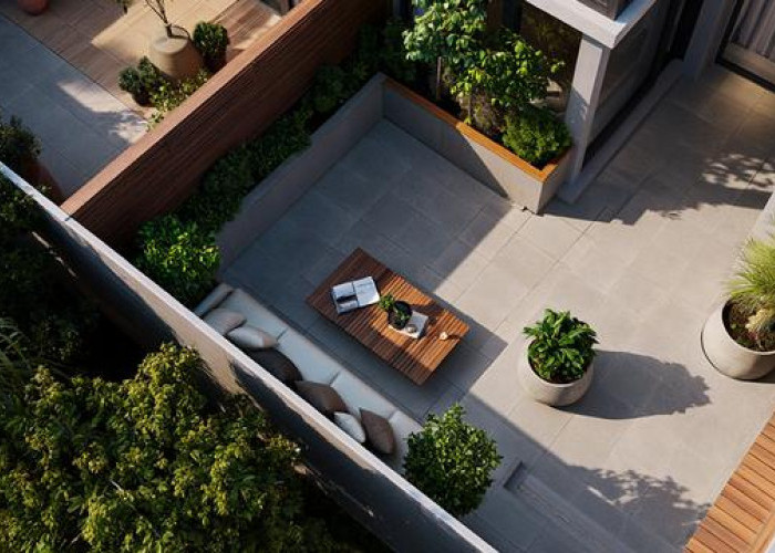 Intip 5 Desain Teras Minimalis di Lahan Sempit, Tapi Dikelilingi Pohon dalam Pot Besar