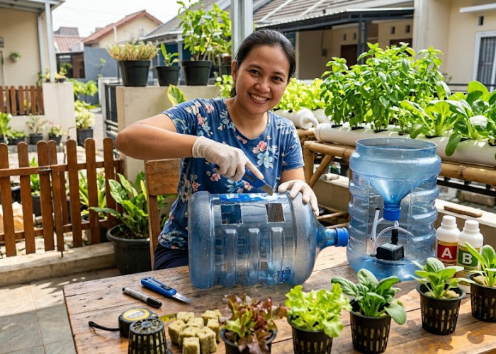 Solusi Praktis Berkebun Hemat di Rumah, Begini Cara Membuat Hidroponik dari Galon Bekas