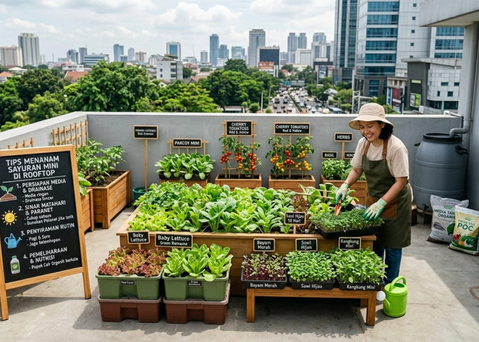 Ini Tips Menanam Sayuran Mini di Rooftop, Agar Tidak Cepat Kering dan Tetap Subur