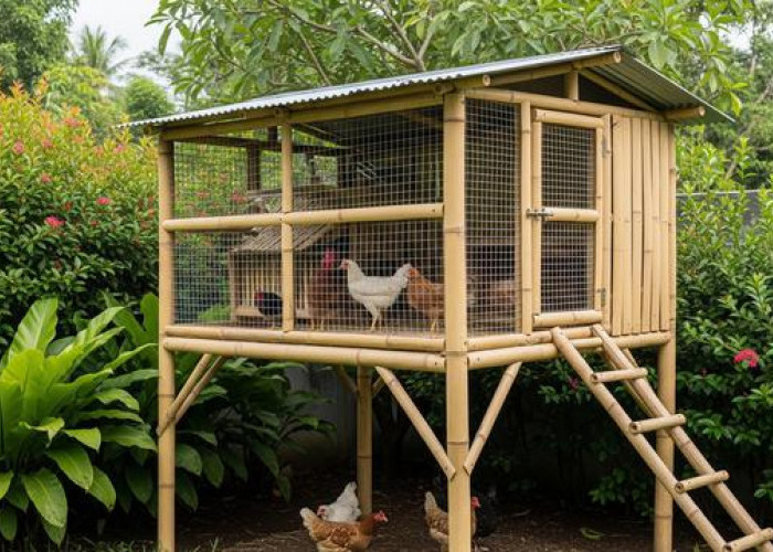 3 Model Kandang Ayam Rangka dari Bambu yang Unik, Estetik dan Fungsional untuk Halaman Rumah