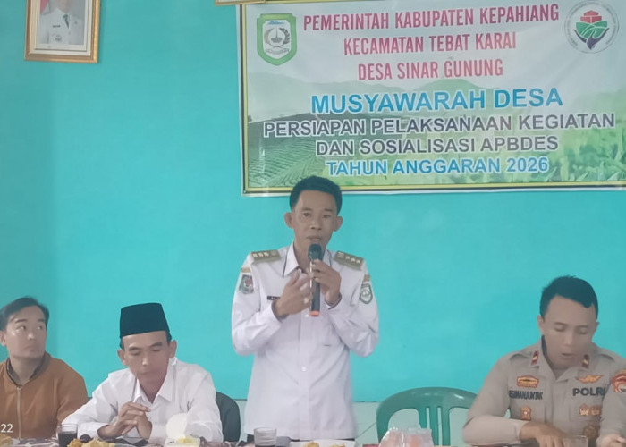 Masa Jabatan BPD Sinar Gunung Akan Berakhir, Begini Kata Camat Tebat Karai