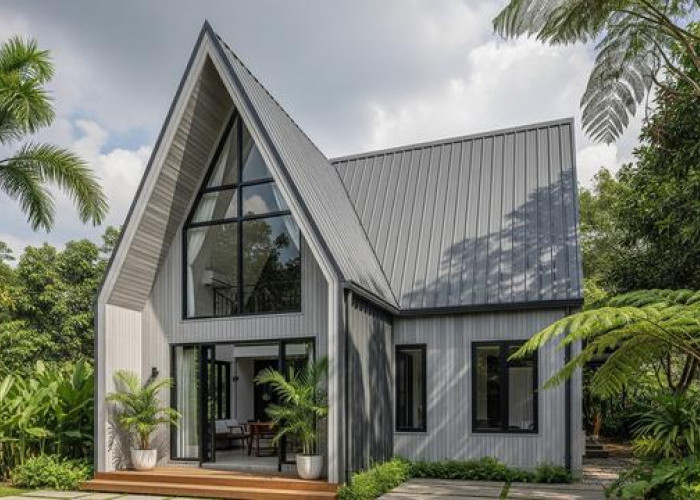 Modern dan Fungsional, 3 Desain Rumah Minimalis di Desa Atap Miring yang Estetik